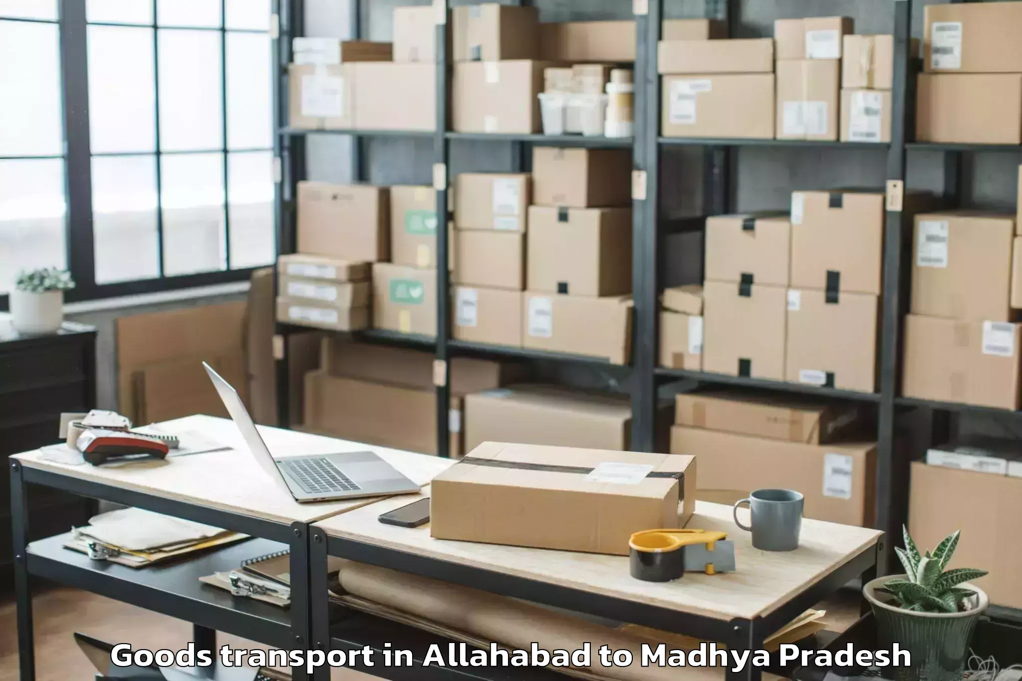 Reliable Allahabad to Ganj Basoda Goods Transport